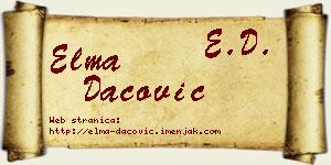 Elma Dacović vizit kartica